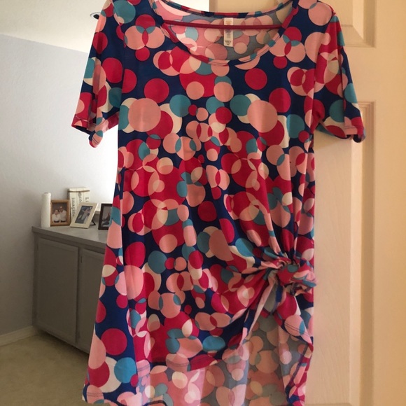 NWOT LuLaRoe Perfect T XXS polka dots - Picture 2 of 2